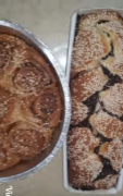 עוגת שמרים שוקולד ושמרים קינמון