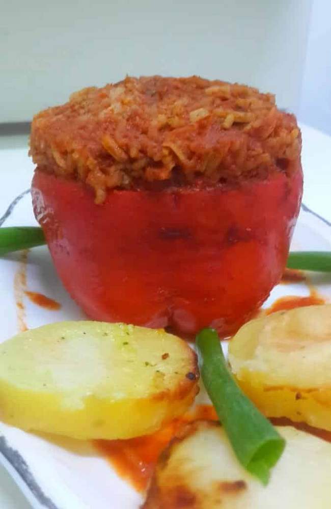 פלפל ממולא מתכון צמחוני