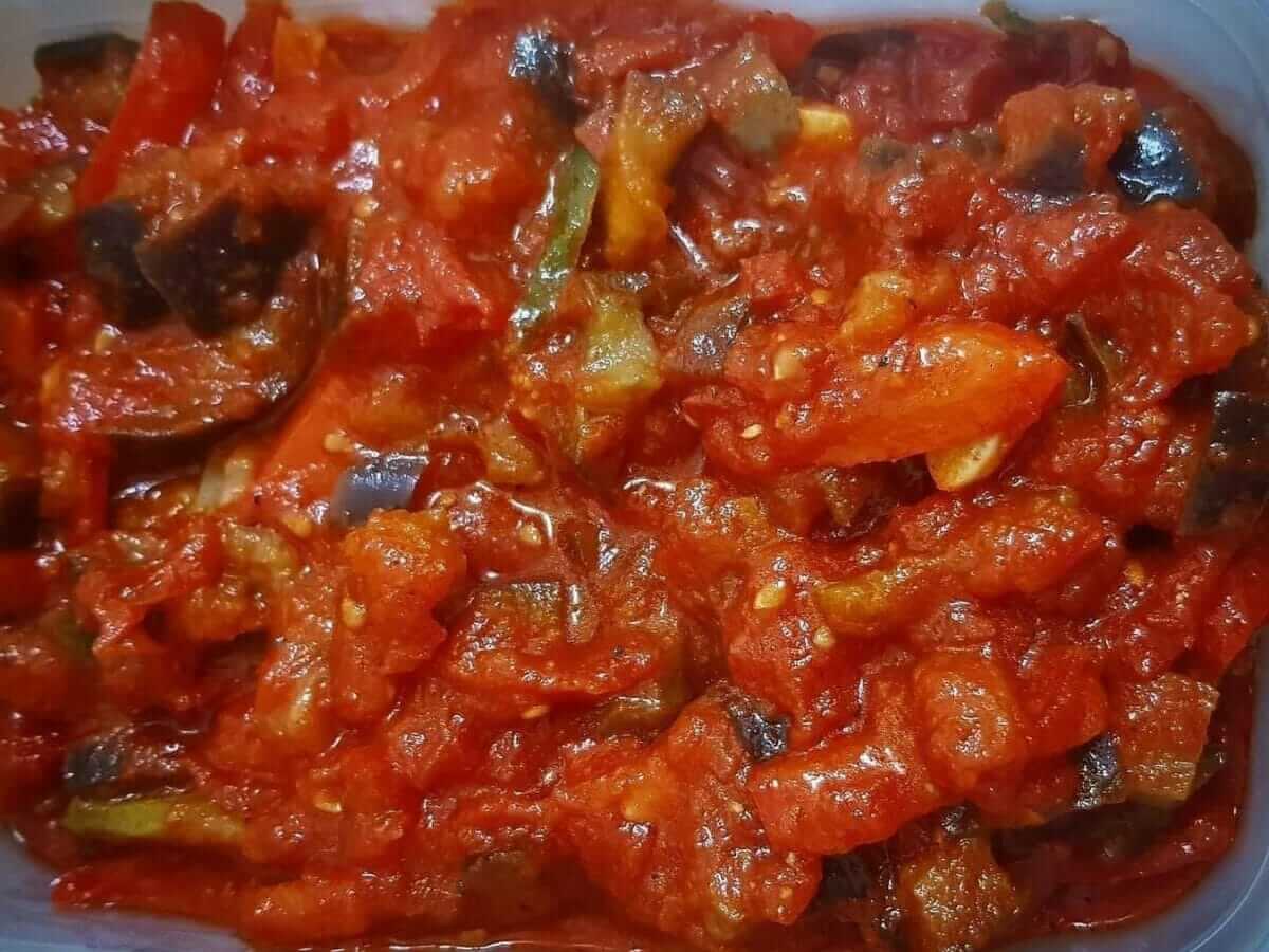 סלט חצילים ועגבניות מתכון נדיר