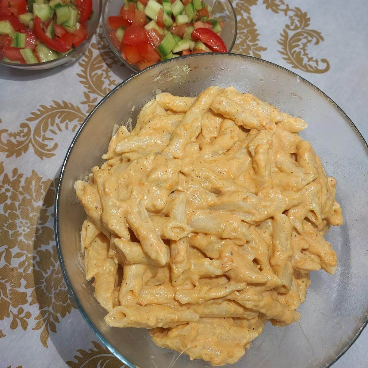 פסטה ברוטב שמנת בטטה ממכר