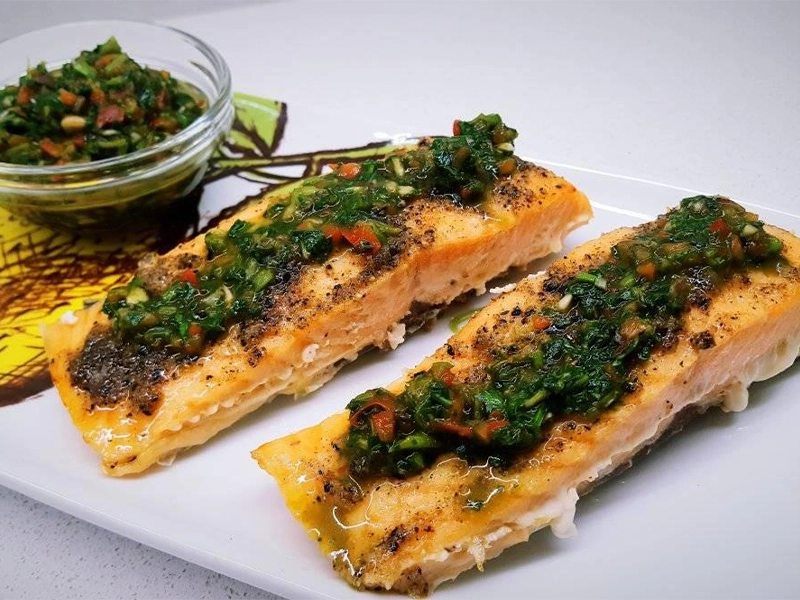 סלמון בתנור עם צימצורי מתכון מענג